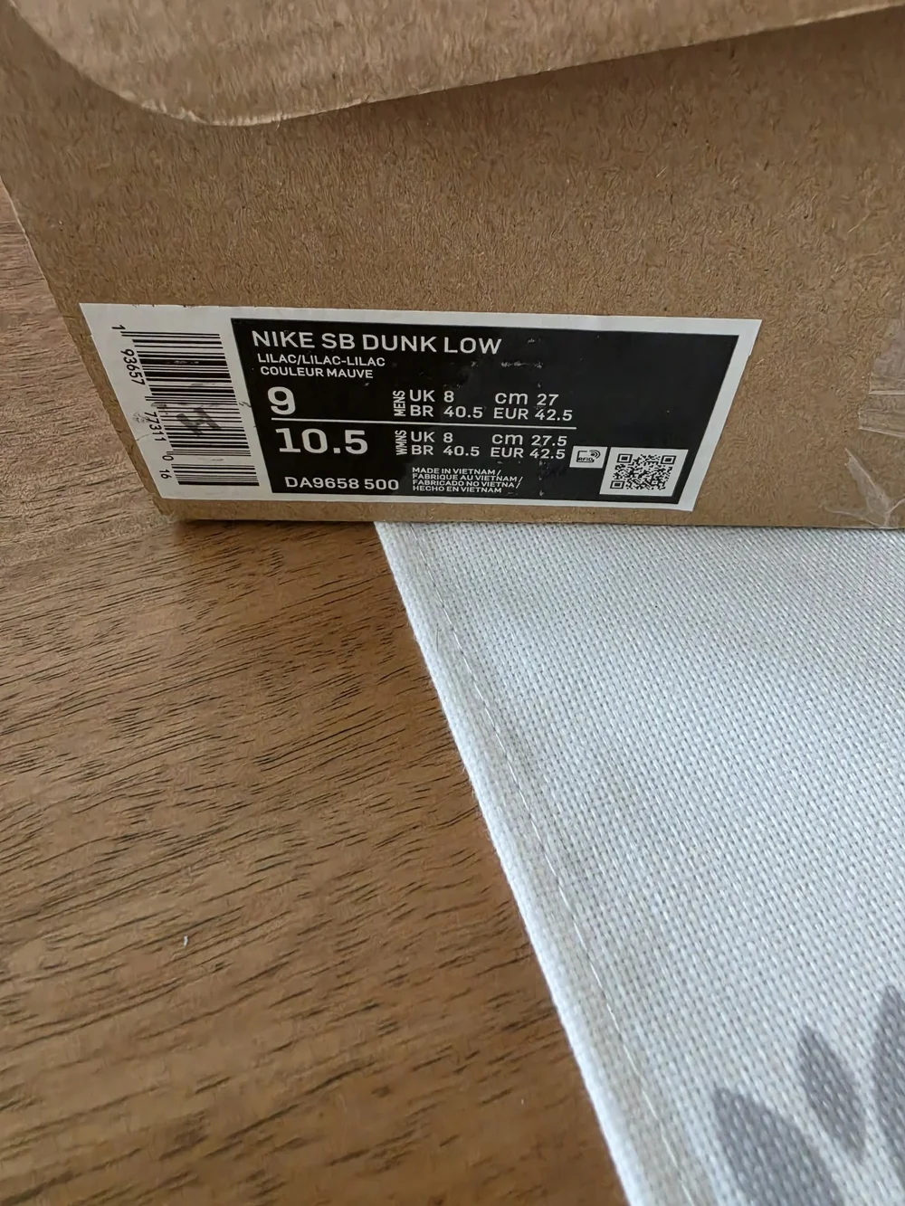 DA9658-500 Nike SB Dunk Low Pro ISO Orange Label Unbleached Pack Lilac (Men's) - Picture 7 of 7